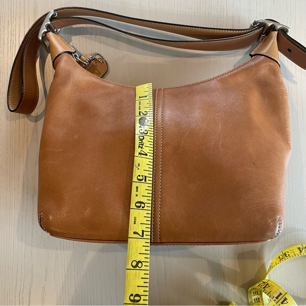 Coach Vintage Leather Legacy Bag British Tan 9566 Convertible Shoulder Y2K Rare - Picture 11 of 11